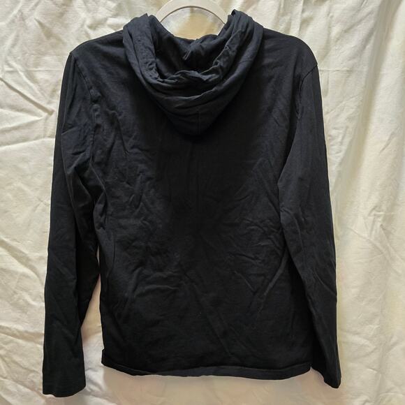 Polo Ralph Lauren Jersey Hooded T-shirt in black long sleeve hooded men's medium - Picture 8 of 10